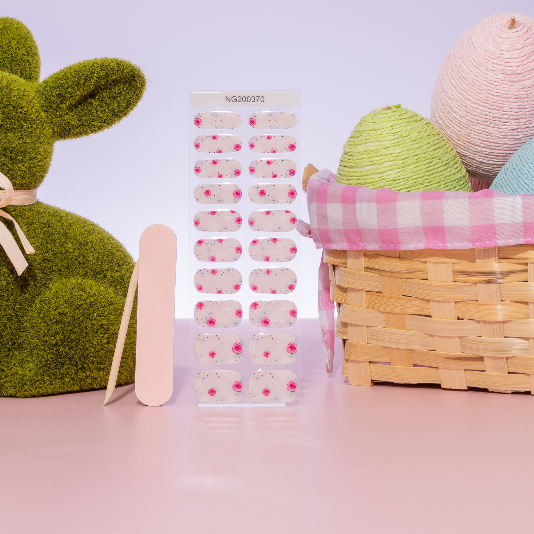 Rosy Bloom Bunny DIY Semicured Gel Nail Sticker Kit