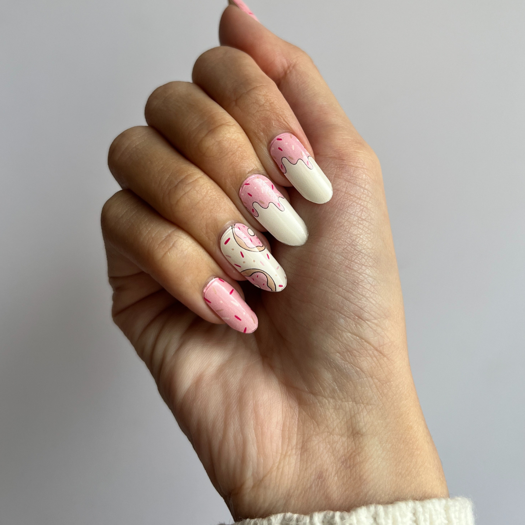 NEW Sugar Rush Donut DIY Semicured Gel Nail Sticker Kit
