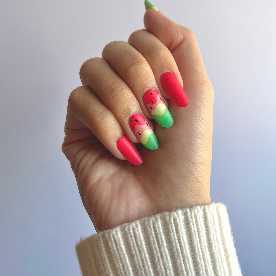 NEW Watermelon Crush DIY Semicured Gel Nail Sticker Kit